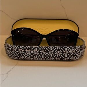 Brighton Ferrara Black Sunglasses with Patterned Case